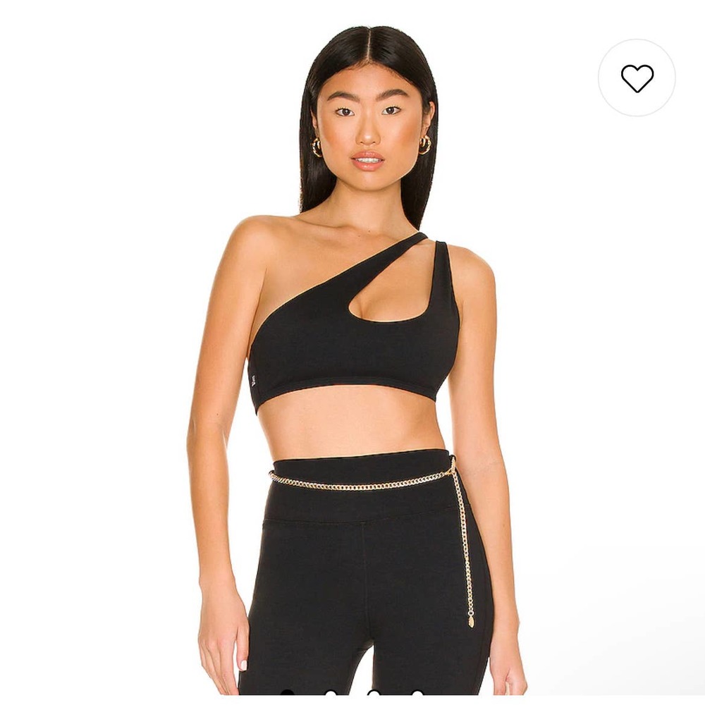 WeWoreWhat One shoulder Bra Top Black XL NWT.